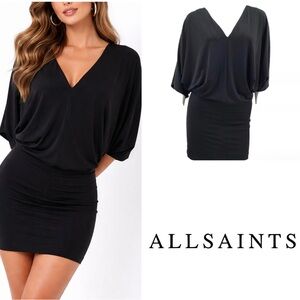 ALL SAINTS Black Candace Dress size 4 Women Vintage